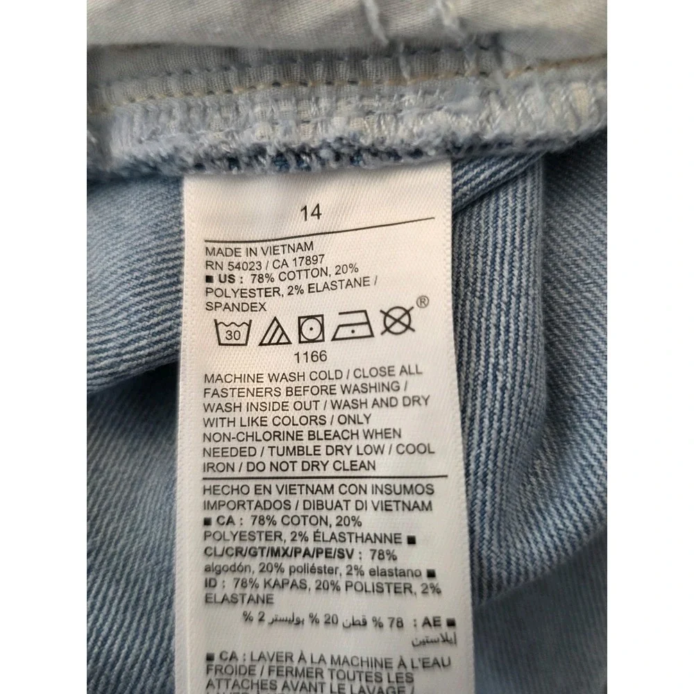 Old Navy Girls Denim Cut Off Shorts Size 14 Stretch Waiste New With Tag Sku 11
